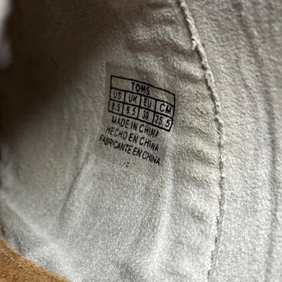 TOMS 8.5 gray suede peeptoe mules - Picture 7 of 9